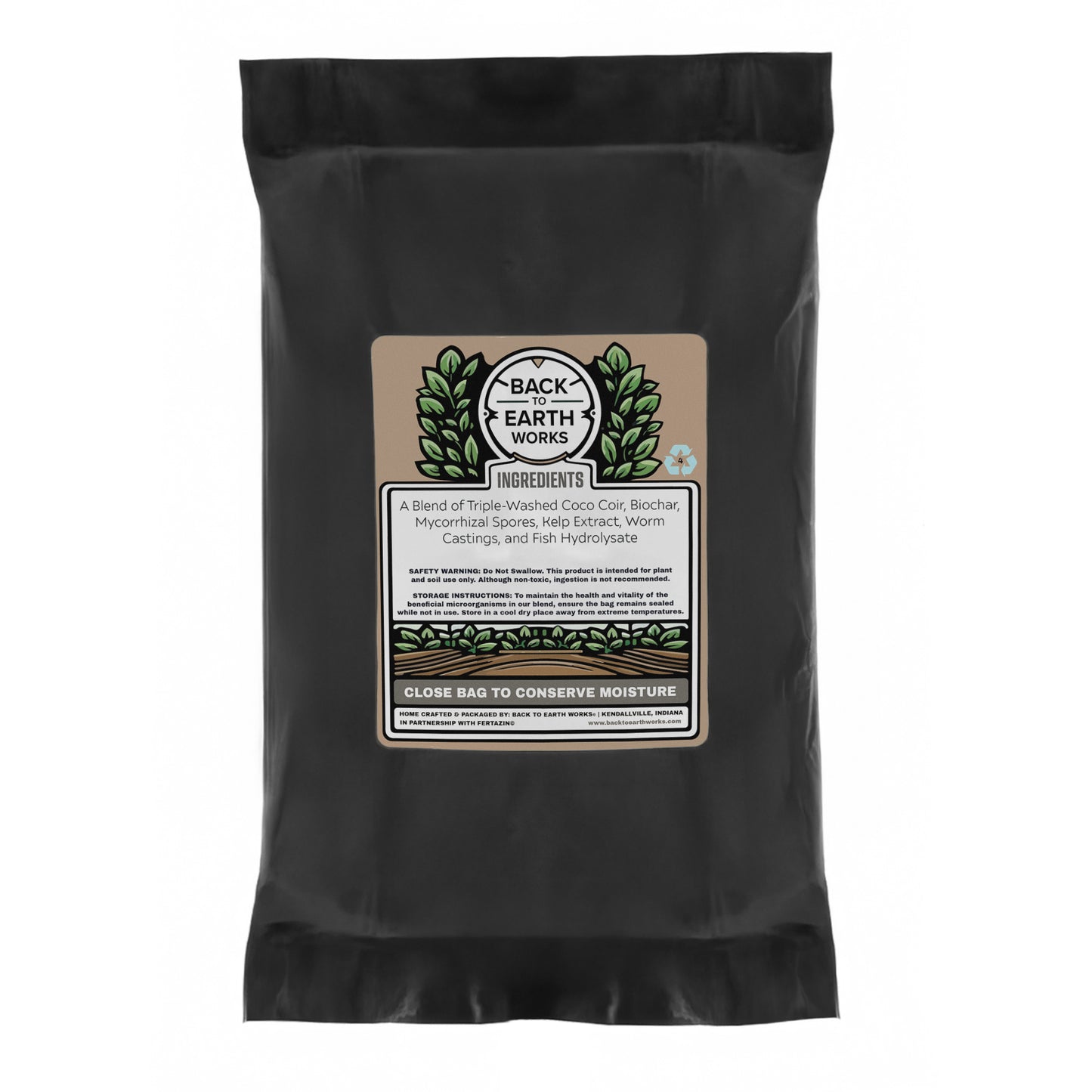 Fertazin UpCycle CocoMax - 100% Renewable Grow Media | Microbially Enriched Coco Coir with Biochar, Worm Castings & Mycorrhizal Fungi